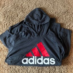 Me s adidas long sleeve hooded shirt size 3XL